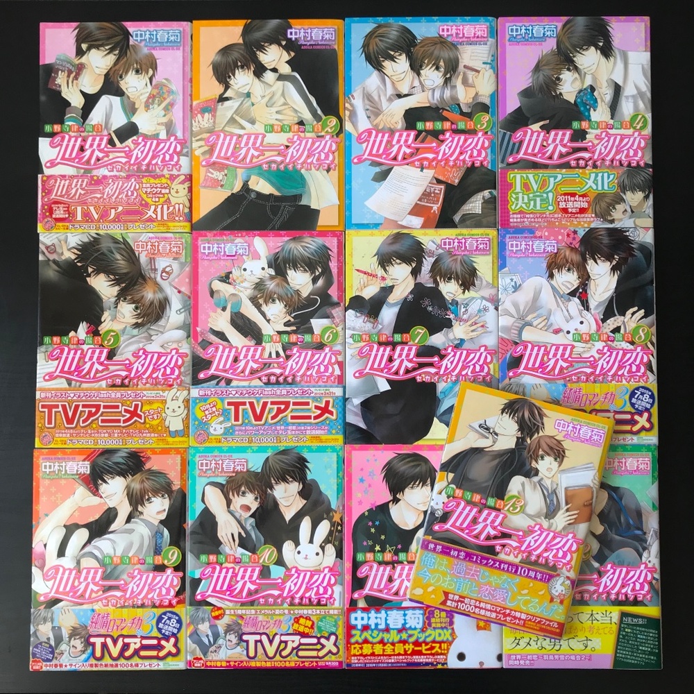 🛑LAST CHANCE🛑 Yaoi Manga Sekai Ichi Hatsukoi Set Bundle Lot Shungiku Nakamura
